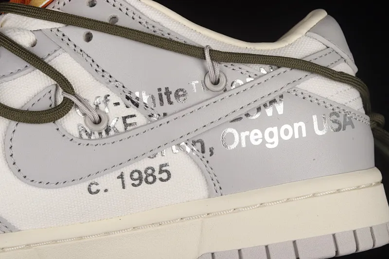 All Categories Nk SB Dunk Series Nk SB Dunk Low Low-top sneakers Pure original version OF x Nk Dunk Low OW Gray SB smashed backboard fashion casual sneakers DM1602-124